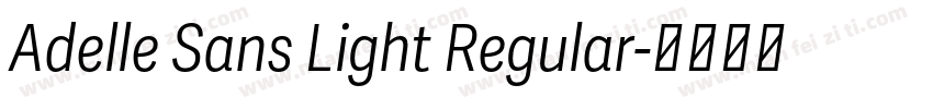 Adelle Sans Light Regular字体转换